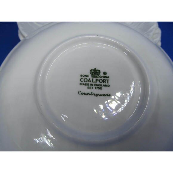 Coalport Country Ware 5 1/2"Embossed Leaf Saucers  Set Of 6  Read Description - Picture 8 of 12